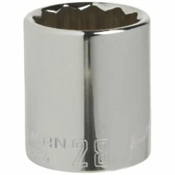 Craftsman Shallow Socket, Mm, 1/2-Inch Drive, 28Mm, 12-Point (Cmmt44276)