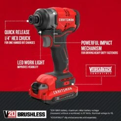 Craftsman V20 Impact Driver Kit, Cordless (CMCF810C1) -Cheap Craftsman Store 61w4hJHgyDL. AC SL1000