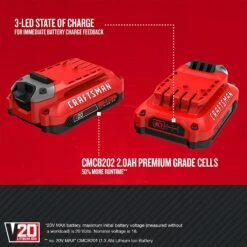 Craftsman V20 Lithium Ion Battery, 2.0-Amp Hour, 2 Pack (Cmcb202-2) -Cheap Craftsman Store 61yoUUpIYiL.US1500