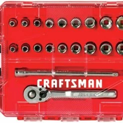 Craftsman Socket Set, SAE / Metric, 1/4-Inch Drive, 20-Piece (CMMT12008)