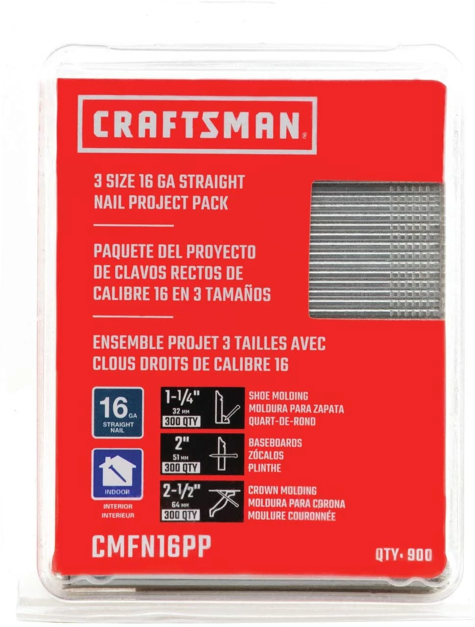 Craftsman Finish Nails, 16GA Straight Project Pack (CMFN16PP) 1 Craftsman Finish Nails, 16GA Straight Project Pack (CMFN16PP)