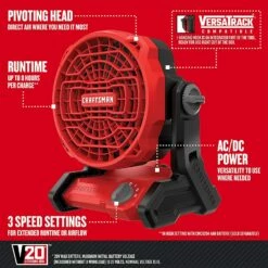 Craftsman V20 Max Cordless Fan With Battery Kit, Charger Included, 4.0-Ah (Cmce001B & Cmcb204-Ck) -Cheap Craftsman Store 71HIh2ra6NS.US1500