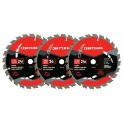 Craftsman 7-1/4-Inch Circular Saw Blade, 24-Tooth Carbide, 3-Pack (Cmas3725243)