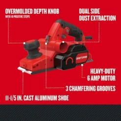 Craftsman Hand Planer, 6-Amp, 5/64-Inch (Cmew300) -Cheap Craftsman Store 71cGVUw30FS.US1500