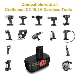 Craftsman 19.2V 3.0Ah Replacement Battery for Craftsman DieHard C3 315.115410 315.11485 130235021 - 2Pack 5 Craftsman 19.2V 3.0Ah Replacement Battery for Craftsman DieHard C3 315.115410 315.11485 130235021 - 2Pack - Image 5