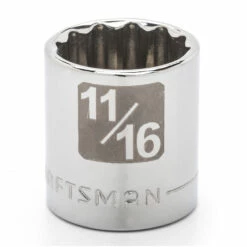 Craftsman 11/16" x 3/8" Drive 12 pt. Easy-To-Read Socket