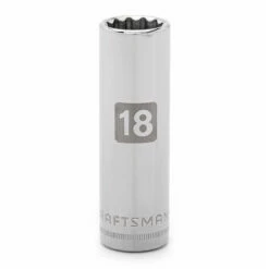 Craftsman 18mm 12 pt. Deep 1/2 in. Drive Easy-To-Read Socket