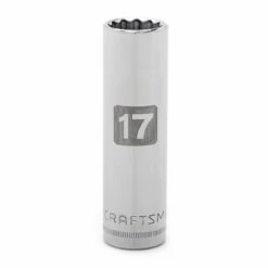 Craftsman 17mm 12 pt. Deep 1/2 in. Drive Easy-To-Read Socket