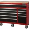 Craftsman 56” 10 Drawer Rolling Cabinet with Wood Top - Red