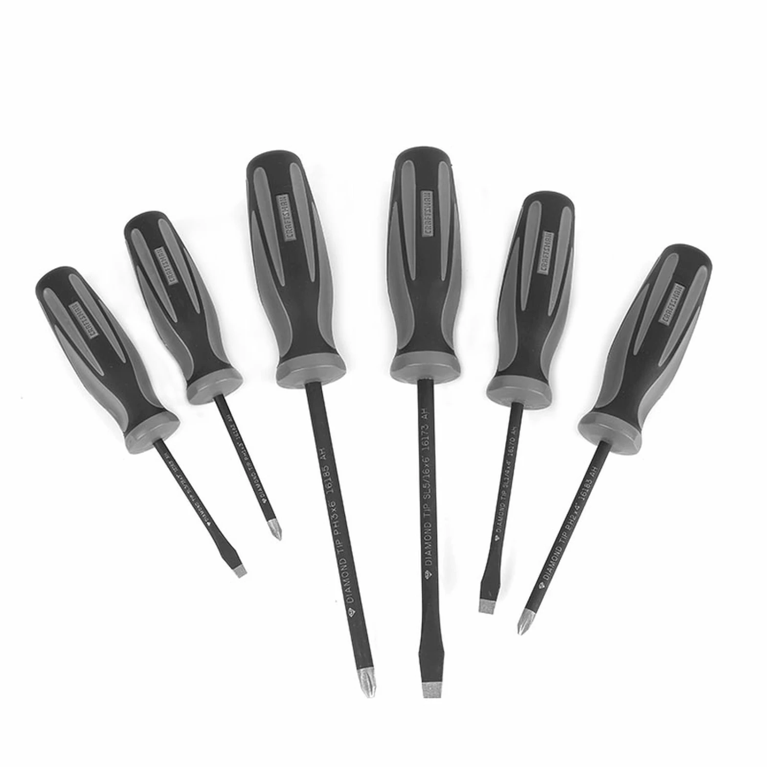 Craftsman 6-Piece Extreme Grip Diamond Tip Screwdriver Set 1 Craftsman 6-Piece Extreme Grip Diamond Tip Screwdriver Set