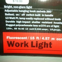 Craftsman NEW Craftsman Fluorescent Work Light 13 Watt 15 Ft 18/2 Cord 48954 -Cheap Craftsman Store s l1600 24