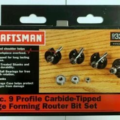 CRAFTSMAN 32124 4PC 9 Profile Carbide Tipped Edge Forming Router Bit Set