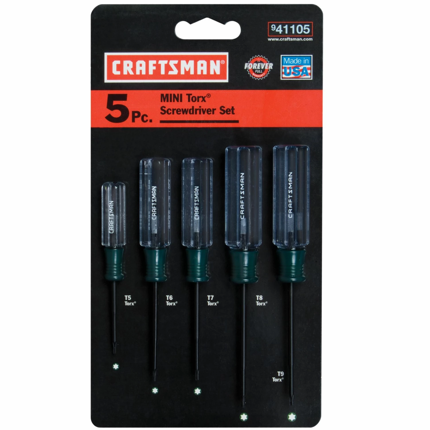 Craftsman 5 pc. Mini Torx Screwdriver Set 1 Craftsman 5 pc. Mini Torx Screwdriver Set