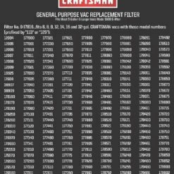 Craftsman General Purpose Red Stripe Vac Cartridge Filter -Cheap Craftsman Store spin prod 951155312